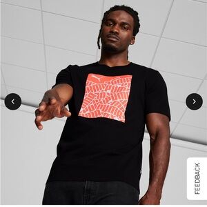 Brand new puma t-shirt stacked box tee size M